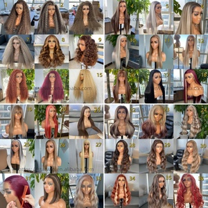 Trung Quốc venders số lượng lớn mua dài màu nâu tóc giả Futura sợi tóc 13x1 26inch gluesless tổng hợp ren phía trước tóc giả cho phụ nữ da đen - Product Image 5