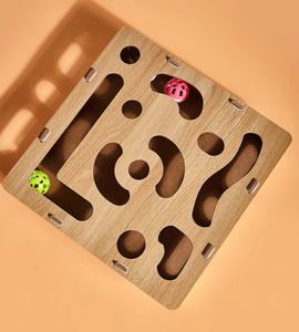 Hộp mê cung tự vui nhộn và nhàm chán với chuông theo dõi Bóng đồ chơi thú cưng giáo dục cho mèo trêu chọc - Product Image 3