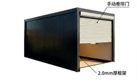 Abri de stationnement mobile préfabriqué en conteneur plat, design moderne respirant, garage pour voiture, anti-corrosion, portable
