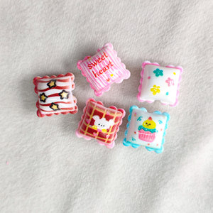 Cartoon Print Small Pillow DIY <b>Rope</b> Phone Chain Keychain Beads Craft Kit Cute <b>Lace</b> Charm Pendant - Product Image 3