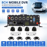 Cámara de Conteo de Pasajeros para Autobús con IA, DVR Móvil de 8 Canales y 1080P, Sistema de Monitoreo de Video con GPS 4G para Gestión de Flotas de Autobuses