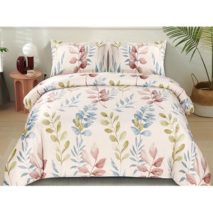 لحاف أوراق نباتية استوائية لحاف شجرة الملكة نبات مطبوع لحاف ورقة 3 طقم مفارش أسِرة - Product Image 1