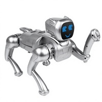 Robot chien IA, compagnon de bureau, jouet interactif intelligent, commande vocale, programmable, marche, écran LED, argent
