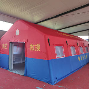 Tente Gonflable de Lutte Contre l'Incendie 30 m² Double Couche Assemblage Automatique Imperméable pour Exercices de Commande Extérieure, Secours en Cas de Catastrophe et Camping - Product Image 3