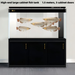 Aquarium pour poissons dragons de 1,5 mètre de long, nouveau, grand modèle, en verre ultra-blanc, avec filtre à fond, pour salon, directement de l'usine chinoise - Product Image 1