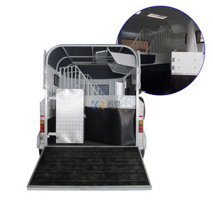 Remorque pour chevaux à essieu simple, pour 2 chevaux, à chargement par l'angle, avec logement, pour le transport en Australie, avec roues et système de freinage, à vendre - Product Image 1