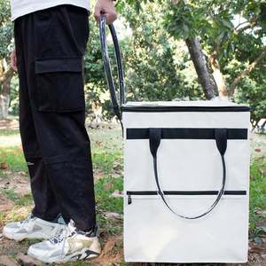 Sac de courses pliable robuste à roulettes, sac de courses réutilisable avec roues et poignée - Product Image 5