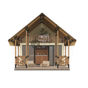 Tente de safari préfabriquée en duplex pour le camping en plein air, lodge de luxe, tente de glamping avec salle de bain et <span class=keywords><strong>balcon</strong></span> - Product Image 6