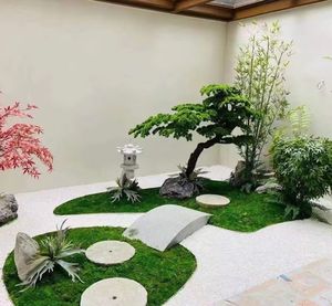 مجموعة كبيرة داخلية/خارجية من بونساي الاصطناعي ديكور أنيق محاكاة بلاستيكية زهور زينة جدارية - Product Image 4