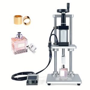 Machine <span class=keywords><strong>de</strong></span> capsulage pneumatique <span class=keywords><strong>de</strong></span> bureau pour flacons <span class=keywords><strong>de</strong></span> <span class=keywords><strong>parfum</strong></span>, pots cosmétiques et bouteilles d'huile en verre, avec capuchonneuse à anneau <span class=keywords><strong>de</strong></span> col moyen pour bouchons en aluminium - Product Image 3