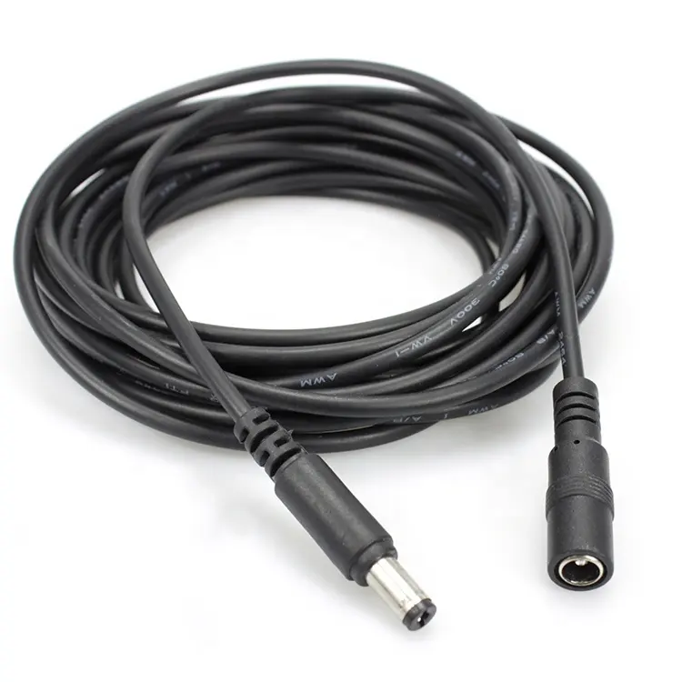 DC5.5x2.1mm Barrel Power Extension Cable for CCTV Camera