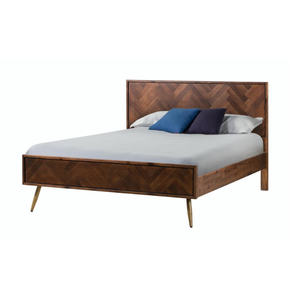 เตียงไม้เนื้อแข็งคุณภาพดีที่สุด ดีไซน์ล่าสุด เฟอร์นิเจอร์ห้องนอน ODM ไม้โอ๊ค/สน/อะคาเซีย จากเวียดนาม จัดส่งโดยตรง - Product Image 1