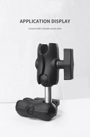 Adaptateur à double rotule en alliage d'aluminium de 1,5 pouces, compatible avec les supports RAM, bras à rotule, supports GPS VIN-C-014+VIN-C-015