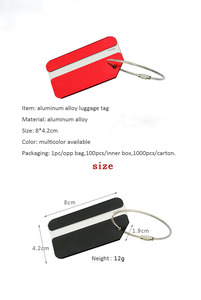 Thẻ hợp kim chất lượng cao tùy chỉnh thiết kế thẻ hành lý kim loại Thẻ quà tặng du lịch - Product Image 3