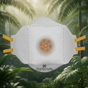 Mascherina Respiratoria Monouso FFP2 Certificata EN149 con Valvola, <span class=keywords><strong>3</strong></span> Strati, Anti-Polvere, in Tessuto Non Tessuto, Pieghevole, Regolabile - Product Image 1