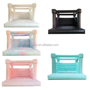Nhà Nảy Đám Cưới Màu Trắng Nhạt Nhạt Chất Lượng Thương Mại Lâu Đài Nhảy Phồng Màu Trắng - Product Image 1