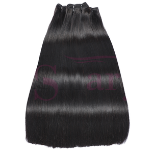 Extensions de cheveux humains Remy 100% double trame, fabriquées par SWIG OEM Factory |   Cheveux naturels lisses pour couture et pose à clipser |   Vente en gros - Product Image 3