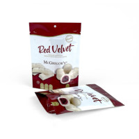 Sachets personnalisés en PE imprimés par gravure, réutilisables, de qualité alimentaire, résistants à l'humidité, pour l'emballage de snacks, noix et bonbons