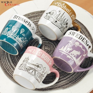 Mug à <span class=keywords><strong>café</strong></span> en céramique avec paysage urbain en relief - Cadeau souvenir de voyage pour touristes (options multi-villes) - Product Image 5