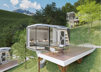 Maison-capsule modulaire miniature, hôtel-capsule de villégiature en plein air, mobilier, lits, construction tendance, construction facile