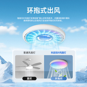 Ceiling Fan Light Led Bedroom Dining Room 50000 Hours 5 Year Warranty Invisible Bladeless High End Lighting - Product Image 4