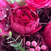 Couronnes et guirlandes de fleurs décoratives, mini-boîte ronde en plastique de qualité, fausses fleurs sauvages éternelles pour décoration