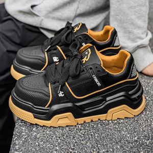 Top Quality New Designer Luxury <strong>Shoes</strong> <strong>Black</strong> White Men Fashion <strong>Leather</strong> Rubber Chunky Casual <strong>Shoes</strong> Designer Trainer <strong>Shoes</strong> Men - Product Image 5