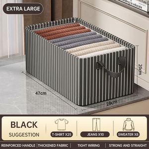 Nouveaux organisateurs de placard pliables pour la maison, boîte de rangement en tissu Oxford avec poignée - Product Image 5