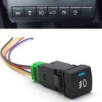 Sakelar Tombol Tekan Lampu Kabut 12V dengan Indikator LED, Kabel Sambungan 4P, Sakelar Tekan Lampu Kabut Mobil On/Off untuk Toyota Camry Corolla
