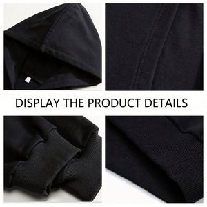 Ensemble de survêtement unisexe pour homme, taille plus, 2 pièces, streetwear, jogging, sweat-shirt à manches longues, pantalon de survêtement en peluche personnalisé, 100% coton - Product Image 2
