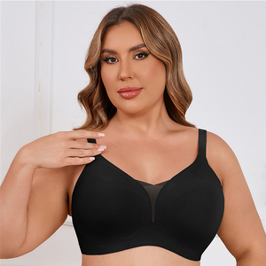 <span class=keywords><strong>Reggiseno</strong></span> minimizzatore <span class=keywords><strong>push</strong></span>-<span class=keywords><strong>up</strong></span> senza ferretto, sottile, senza cuciture, traspirante, a V profonda, a doppia rete, per taglie forti da donna, ODM/OEM - Product Image 5