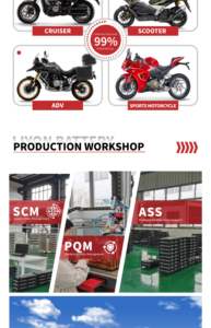 Batterie de moto LP16, système électrique de moto, résistance à haute température, longue durée de vie du cycle - Product Image 5