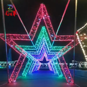 Christmas Start Colorful Waterproof el túnel <span class=keywords><strong>en</strong></span> forma de cinco estrellas <span class=keywords><strong>en</strong></span> el Festival de la luz se iluminó al aire libre Christmas Street - Product Image 5
