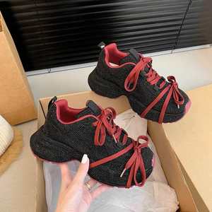 Women's Luxury Designer <b>Chunky</b> Sneakers High Quality Casual Fashion Walking <b>Shoes</b> Comfortable Cushioning Breathable Leather - Product Image 5