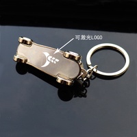 Porte-clés de voiture vintage de luxe classiques en gros, porte-clés mousquetons en métal modèle 3D, porte-clés mousqueton en forme de voiture vintage