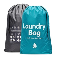 Sac à linge personnalisé avec logo, grand sac à cordon en Oxford, en polyester, lavable en machine, pochette de rangement pour vêtements de voyage, pour déménagement, camping, hôtel