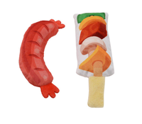 Fabrication de jouets pour chiens en peluche, série BBQ, OEM ODM, jouets à couiner pour chiens, jouets pour chiens à faire cachette.