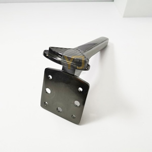 Pied de meuble en alliage d'aluminium noir, en forme d'éventail, robuste, design industriel, pour le support des meubles de salon - Product Image 2