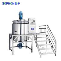 SOPHON 200L 500L 1000L Mélangeur Disperseur Industriel en Acier Inoxydable, Cuves de Mélange à Chemise Chauffée à la Vapeur avec Agitateur