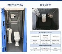 Toilettes mobiles en plastique HDPE, WC portables, sanitaires portables, toilettes portables pour chantier