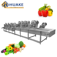 Industriële continue bladgroente- en fruitwasmachine, voedselveilige reinigingsmachine voor productie