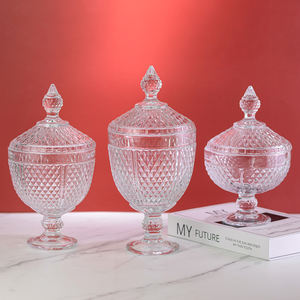 Hxglass Vente en gros de pots en verre transparent sans plomb avec couvercle, style méditerranéen, boîte à tampons, décoration de restaurant, pots à thé, café et sucre - Product Image 1