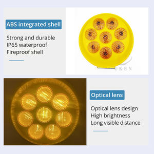 Verkehrs sicherheit LED Verkehrs warnsignal Wasserdicht Gelb Rot Bernstein Blitz Blinkende Solarenergie Sonnenblume Warnleuchte - Product Image 3