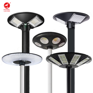 Luz de calle integrada UFO para exteriores de 600W IP65, costo de sensor de movimiento alimentado por Led, luz de jardín con energía Solar todo en uno con poste - Product Image 1