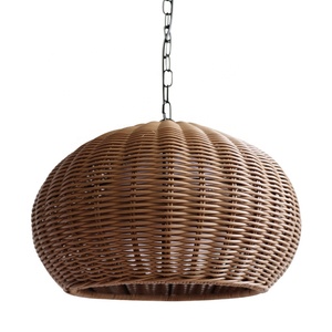 Lámpara Colgante de Mimbre para Exteriores, Impermeable IP65, Estilo Chino, para Jardín, Patio, Villa, Paisajismo - Product Image 1