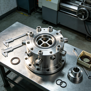 บริการเครื่องจักรอุตสาหกรรมโลหะกลึง CNC ความแม่นยำตามสั่งส่วนประกอบการกัดแกนเครื่องยนต์ที่อยู่อาศัย - Product Image 2