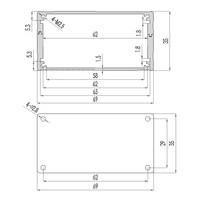 Casing Aluminium 6063 Ekstrusi dengan Heatsink, Anodisasi Perak, untuk PCB Elektronik, Instrumen, dan Mini PC