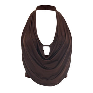 Viviblook D26TP022 Ropa de Verano para Mujer, Top Corto Sexy, Ajustado, de Color Sólido, con Cuello Halter, para Mujer - Product Image 5