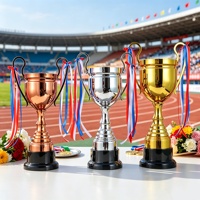 Trophée de champion de football en métal de qualité supérieure, coupe dorée pour les tournois et la décoration d'événements
