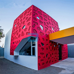 Revêtement mural extérieur moderne en métal sculpté en 3D, panneau perforé en aluminium, panneaux de façade murale 3D - Product Image 6